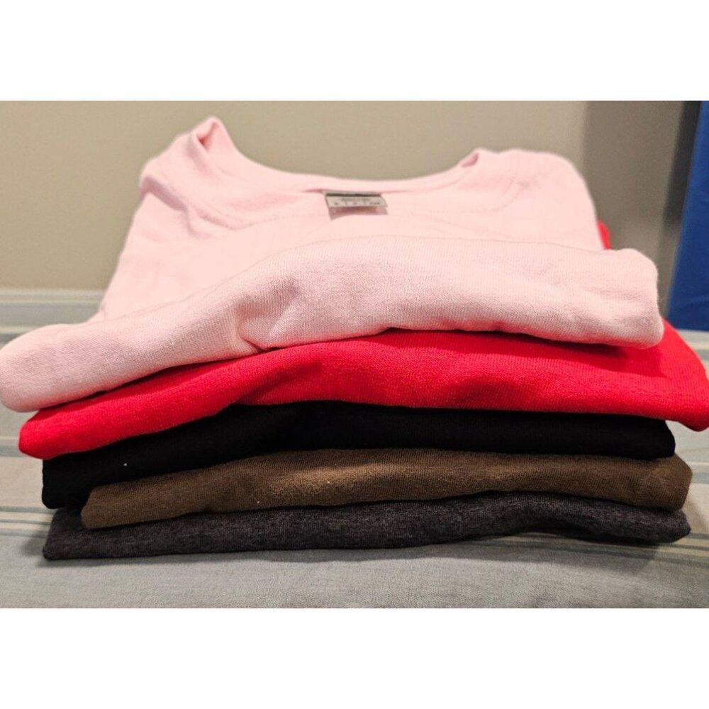 Short Sleeve Crew T-Shirts Great for Crafting - Multicolor, Sz S